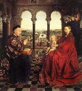 Jan Van Eyck The Virgin of Chancellor Rolin (mk08) oil on canvas